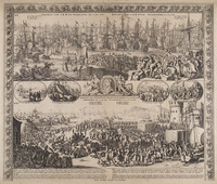 KG 06435
<br/>
Overtocht Willem III en Mary naar Engeland, 1688
<br/>
<em>Hooghe, Romeyn de (1645-1708) school van -</em>